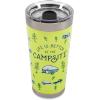 imageCamco Life is Better at The Campsite Tumbler  Heavy Duty Double Wall Vacuum Insulation  Crafted of 188 Stainless Steel  Unique Life is Better at The Campsite Design on Coral Pink  20oz 53061Green RV Sketch
