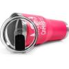 imageCamco Life is Better at The Campsite Tumbler  Heavy Duty Double Wall Vacuum Insulation  Crafted of 188 Stainless Steel  Unique Life is Better at The Campsite Design on Coral Pink  30oz 53062