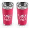 imageCamco Life is Better at The Campsite Tumbler  Heavy Duty Double Wall Vacuum Insulation  Crafted of 188 Stainless Steel  Unique Life is Better at The Campsite Design on Coral Pink  20oz 53061Coral Pink