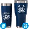 imageCamco Life is Better at The Campsite Tumbler  Heavy Duty Double Wall Vacuum Insulation  Crafted of 188 Stainless Steel  Unique Life is Better at The Campsite Design on Coral Pink  20oz 53061Navy