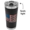 imageCamco Life is Better at The Campsite Tumbler  Heavy Duty Double Wall Vacuum Insulation  Crafted of 188 Stainless Steel  Unique Life is Better at The Campsite Design on Coral Pink  20oz 53061Charcoal wUS Flag Design