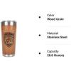imageCamco Life is Better at The Campsite Tumbler  Heavy Duty Double Wall Vacuum Insulation  Crafted of 188 Stainless Steel  Unique Life is Better at The Campsite Design on Coral Pink  20oz 53061Wood Grain