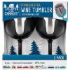 imageCamco Life is Better at The Campsite Wine Tumbler  Heavy Duty Double Wall Vacuum Insulation  Crafted of 188 Stainless Steel  Features Removable Black Stems  2Pk 8ozEach 53485