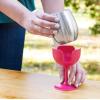 imageCamco Life is Better at The Campsite Wine Tumbler  Heavy Duty Double Wall Vacuum Insulation  Crafted of 188 Stainless Steel  Removable Green Yellow Blue ampamp Pink Stems  4Pk 8ozEach 53068
