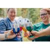 imageCamco Life is Better at The Campsite Wine Tumbler  Heavy Duty Double Wall Vacuum Insulation  Crafted of 188 Stainless Steel  Removable Navy Red Green ampamp Yellow Stems  4Pk 8ozEach 53465