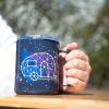 imageCamco Life is Better at the Campsite Stainless Steel Mug with Lid  White RV Constellation Design on Navy Frost Background  14oz 53310