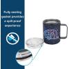 imageCamco Life is Better at the Campsite Stainless Steel Mug with Lid  White RV Constellation Design on Navy Frost Background  14oz 53310