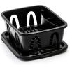 imageCamco Mini Dish Drainer and Tray  Fits RV Sinks and Small Counter Spaces  Durable HeavyDuty Construction  Black 43512OneSize