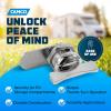 imageCamco Offset Cam Lock  Features an Easy Turn ThumbOperated Style Lock Includes a 58Inch Offset and a Straight CAM and Designed for NewReplacement Installations on RVs Boats and More 4433358 Inch