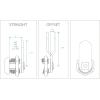 imageCamco Offset Cam Lock  Features an Easy Turn ThumbOperated Style Lock Includes a 58Inch Offset and a Straight CAM and Designed for NewReplacement Installations on RVs Boats and More 4433358 Inch