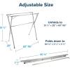 imageCamco Portable Clothes Drying Rack  Features 3 Horizontal Drying Rods  Extend from 60inches to 95inches Long to Provide Plenty of Drying Space  Light Weight Stainless Steel 51339