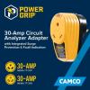 imageCamco Power Grip 30Amp CamperRV Circuit Analyzer  Features Integrated Surge Protection Up to 1050 Joules ampamp Diagnostic LED Lights 55315