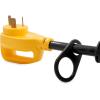 imageCamco PowerGrip 30Amp CamperRV Circuit Analyzer Dogbone  Features Integrated Surge Protection Up to 2100 Joules ampamp Diagnostic LEDs for Fault Indication 5531830M30F