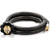 imageCamco Propane Brass 4 Port Tee Comes with 5ft and 12ft Hoses Allows for Connection Between Auxiliary Propane Cylinder and Propane Appliances 59123 BlackProprane Brass Tee with 4 Ports  5 Hose and 12 Hose