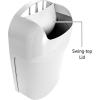 imageCamco RV Cabinet Mount Trash Can  Ideal for Tight Spaces in RVs Boats Dorms Kitchens Bathrooms Laundry Rooms and More  SpringTop Lid  3Quart White 439615Quart