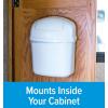 imageCamco RV Cabinet Mount Trash Can  Ideal for Tight Spaces in RVs Boats Dorms Kitchens Bathrooms Laundry Rooms and More  SpringTop Lid  3Quart White 439613Quart