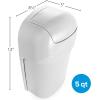 imageCamco RV Cabinet Mount Trash Can  Ideal for Tight Spaces in RVs Boats Dorms Kitchens Bathrooms Laundry Rooms and More  SpringTop Lid  3Quart White 439615Quart