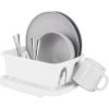 imageCamco RV Mini Dish Drainer ampamp Tray  Features a Sloped Drain Tray Design HeavyDuty Construction and is Ideal for Small Spaces Apartments Boats and More  White 43511One Size