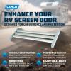 imageCamco RV Screen Door Push Bar  Adjustable from 20 to 32inches  Adds Strength and Stability to RV Screen Door  43977Aluminum