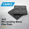 imageCamco RV Universal Flex Pads for Leveling Blocksquot2x2  Prevents Jacks ampamp Stabilizers2 Count Pack of 1