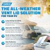 imageCamco RV Vent Lid  Features an ImpactResilient Unbreakable Polycarbonate Construction Comes PreAssembled and Easy to Install 40168White