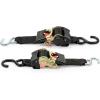 imageCamco Retractable Transom Tie Down Straps  Break Strength of 3330lbs and Safe Working Load of 1100lb  2Pack Durable Polyester Webbing 50031