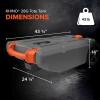 imageCamco Rhino 28Gallon Portable CamperRV Tote Tank  Features 2 Steerable NoFlat Front Wheels ampamp BuiltIn Gate Valve  Includes Removable 24quot Tow Bar 3 Sewer Hose ampamp More RV Accessories 3900528 Gallon