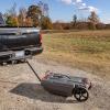 imageCamco Rhino 28Gallon Portable CamperRV Tote Tank  Features 2 Steerable NoFlat Front Wheels ampamp BuiltIn Gate Valve  Includes Removable 24quot Tow Bar 3 Sewer Hose ampamp More RV Accessories 3900536 Gallon