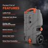 imageCamco Rhino 28Gallon Portable CamperRV Tote Tank  Features 2 Steerable NoFlat Front Wheels ampamp BuiltIn Gate Valve  Includes Removable 24quot Tow Bar 3 Sewer Hose ampamp More RV Accessories 3900528 Gallon