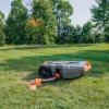 imageCamco Rhino 28Gallon Portable CamperRV Tote Tank  Features 2 Steerable NoFlat Front Wheels ampamp BuiltIn Gate Valve  Includes Removable 24quot Tow Bar 3 Sewer Hose ampamp More RV Accessories 3900528 Gallon
