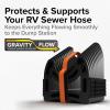 imageCamco Rhino RV Sewer Hose Kit  Includes RhinoFLEX 20ft Sewer Hose ampamp Sidewinder 20ft Sewer Hose Support  Superior RV Tank Dumping 39799Rhino Sewer Hose wSidewinder