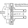 imageEazLift Ball Mount Shank  Features an Adjustable Design PowderCoated Finish and Fits a 2inch x 2inch Receiver 48132