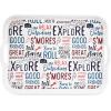 imageLIFE IS BETTER AT THE CAMPSITE Camco Melamine RV Serving Tray  Features CampingRV Themed Design  Great for Kitchen Prep Picnics Grilling and More 53486