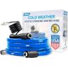 imageCamco 12Ft Heated Water Hose for RV  Water Line Freeze Protection Down to 20F28C  Features EnergySaving Thermostat ampamp Includes Adapter for Connection to Either End of Hose 2291020Degree