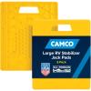 imageCamco CamperRV Large Stabilizer Jack Pads  Features Interlocking Design ampamp Handy Strap for RV Storage  Builtin Handle  Use with RV Leveling System RV Levels ampamp More  14 x 12 2Pk 44541Pack of 2