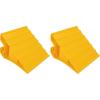 imageCamco Dual Standard RV Wheel Chock wRope  Heavy Duty Trailer Wheel Chock Constructed of Durable Plastic wUV inhibitors  Features Rope Handle for Easy Removal  Use wTires Up to 26in  44470Large Pack of 6