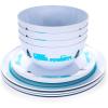 imageCamco Life is Better at The Campsite Bowl White with Teal and Navy Retro RV Trailer and Camper Print  Great for Cereal Fruit and Desert BPA Free Melamine53225Teal