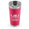 imageCamco Life is Better at The Campsite Tumbler  Heavy Duty Double Wall Vacuum Insulation  Crafted of 188 Stainless Steel  Unique Life is Better at The Campsite Design on Coral Pink  20oz 53061Coral Pink