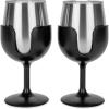 imageCamco Life is Better at The Campsite Wine Tumbler  Heavy Duty Double Wall Vacuum Insulation  Crafted of 188 Stainless Steel  Features Removable Black Stems  2Pk 8ozEach 53485