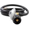 imageCamco Low Pressure Gas Regulator with 6 Hose and Female Quick Connect x Acme Nut Simple and Quick Install  Use with Low Pressure Gas Appliances 576296 Hose