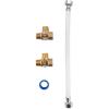 imageCamco RV Water Heater ByPass Kit  Features 12Inch Nylon Reinforced Hose ampamp Durable Brass Valves  Essential RV Winterization Tool  Compatible with 10 Gallon Tanks 35963