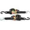 imageCamco Retractable Transom Tie Down Straps  Break Strength of 3330lbs and Safe Working Load of 1100lb  2Pack Durable Polyester Webbing 50031