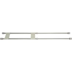 imageCamco 28quot Double RV Refrigerator Bar Holds Food and Drinks in Place During Travel Prevents Messy Spills Spring Loaded and Extends Between 16quot and 28quot  Gray  44075
