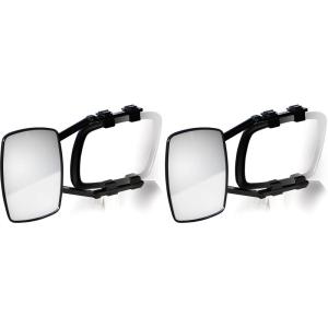 imageCamco ClampOn Towing Mirror  Securely Clamps onto Your Vehicles Mirror to Increase Visibility While Towing 25650 Black1 Count Pack of 2