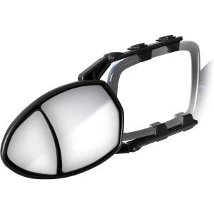 imageCamco ClampOn Towing Mirror  Securely Clamps onto Your Vehicles Mirror to Increase Visibility While Towing 25650 BlackOne Size