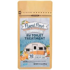 imageCamco Floral Flush RV Toilet Treatment DropINs  Septic Safe and Biodegradable  10 DropINs Orange Blossom Scent 41491Orange Blossom