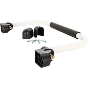 imageCamco FoldAway RV Grab Handle  Provides Secure Hold for Entering ampamp Exiting  Measures 18in for Smaller RVs ampamp Trailers  Easily Installs Beside RV Door Hardware Included  White 42198White