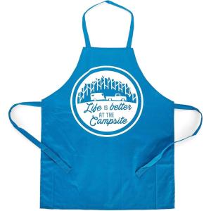 imageCamco Life is Better at The Campsite Adjustable Apron  Features a Truck and TreeThemed Design Made Entirely of Cotton and is Machine Washable 53258Navy Blue
