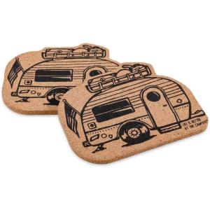imageCamco Life is Better at The Campsite Coasters  Features Unique CampingRV Themed Design ampamp Crafted of Cork  2Pack 53384