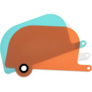 imageCamco Life is Better at The Campsite Flexible RV Shaped Cutting Mat Set  Prevents Food Cross Contamination with 3 Color Coded Cutting Mats  Dishwasher Safe 43771